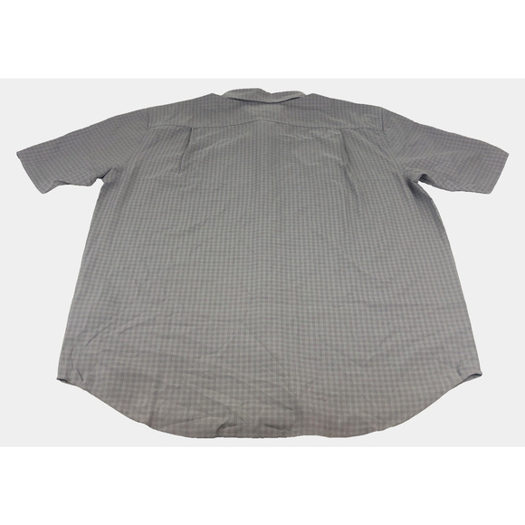Orvis Men's Short Sleeve Button Up Shirt Medium Gray Plaid Chest Pockets NEW - Picture 12 of 13